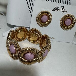 Lilly Pulitzer One Final Fling Stud earrings and bracelet